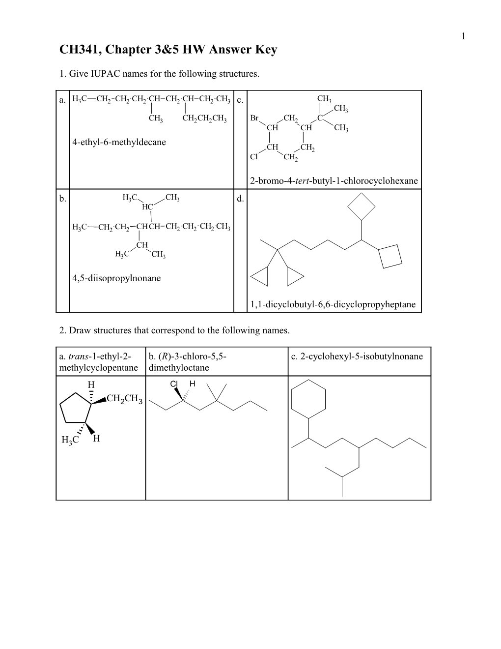 Chapter 3& 5 HW Key