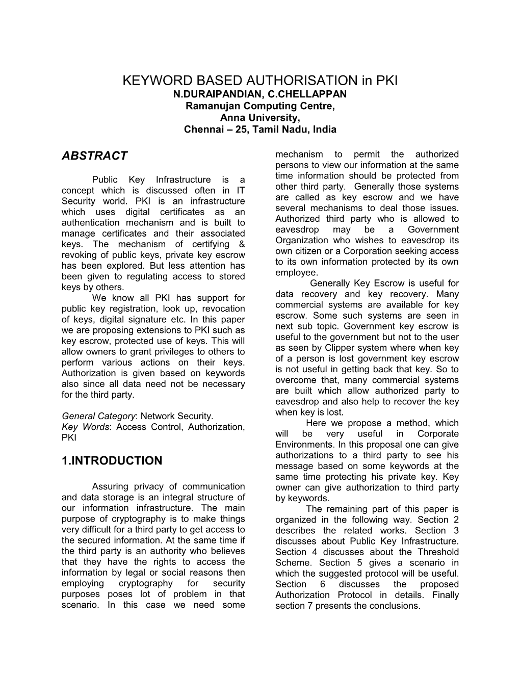 TITLE: CONTENT BASED AUTHORISATION in PKI