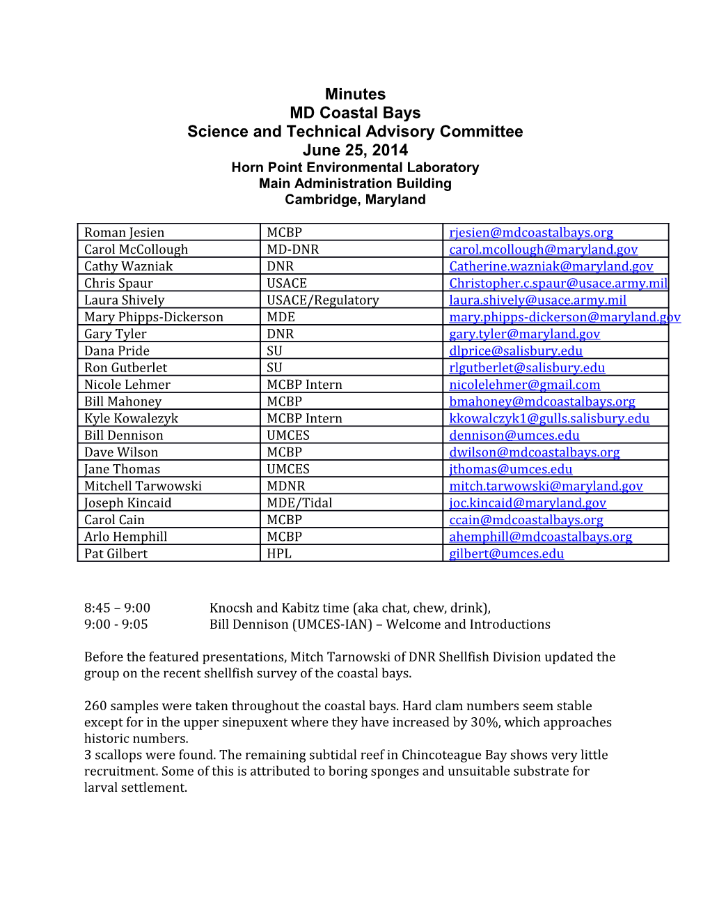 Science and Technical Advisory Committee