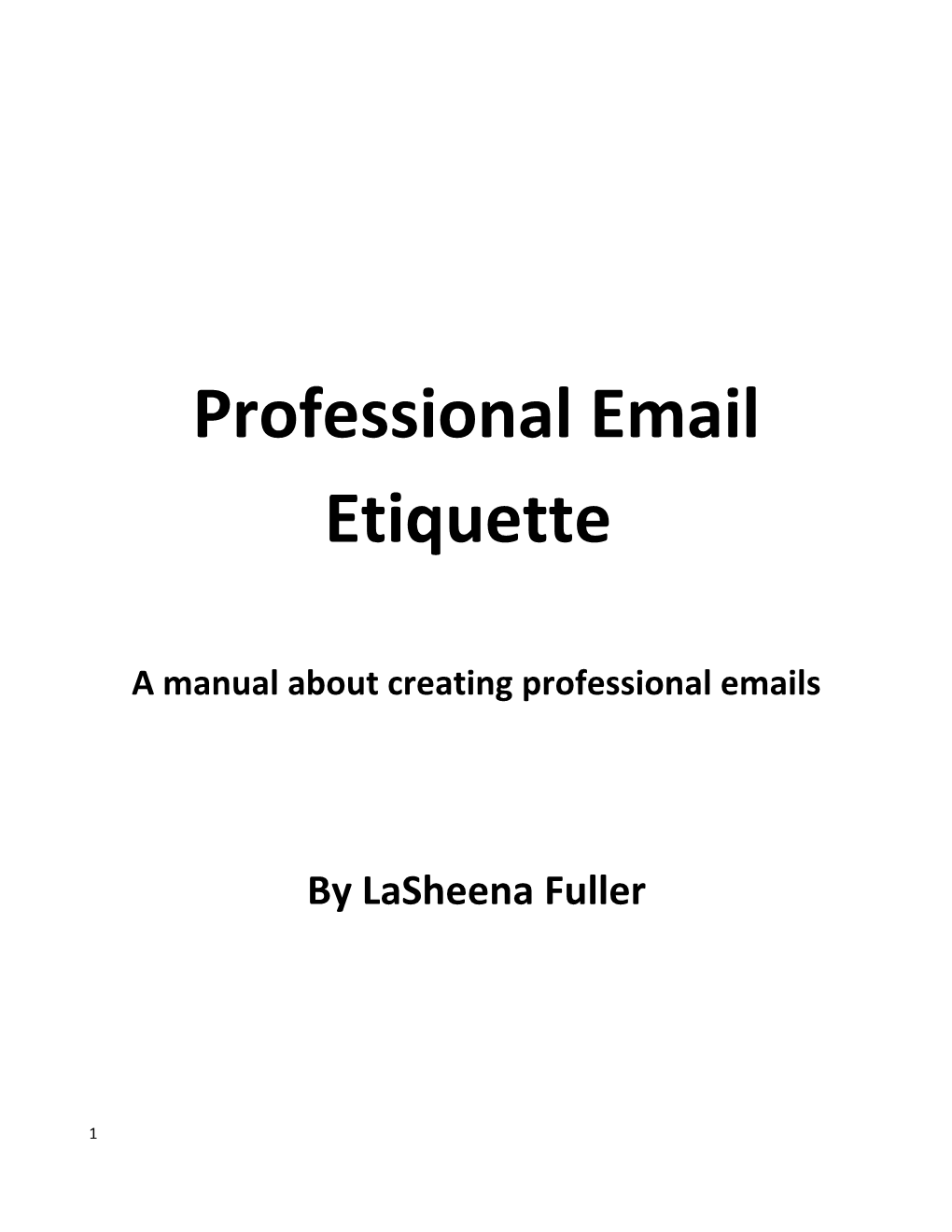 A Manual About Creating Professional Emails