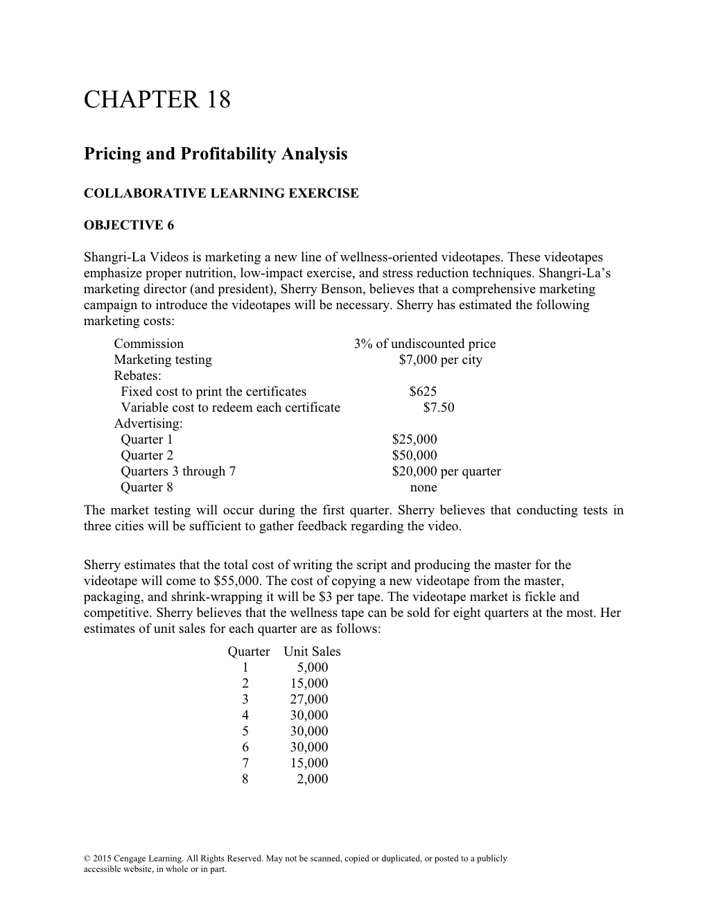 Pricing and Profitability Analysis