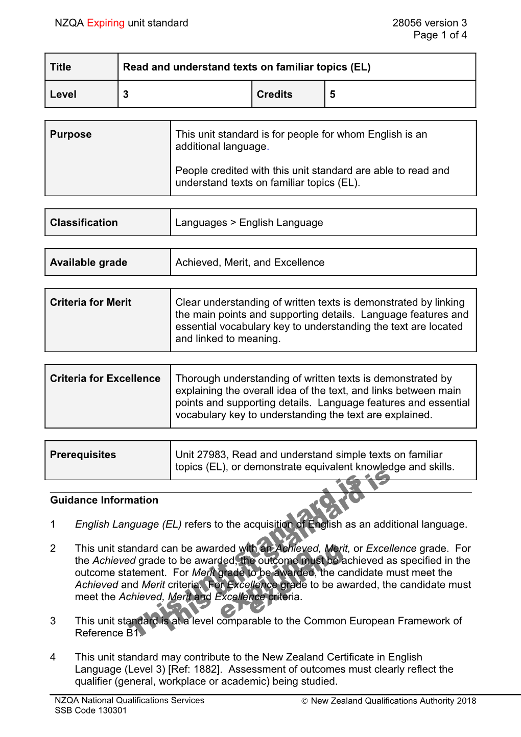 28056 Read and Understand Texts on Familiar Topics (EL)