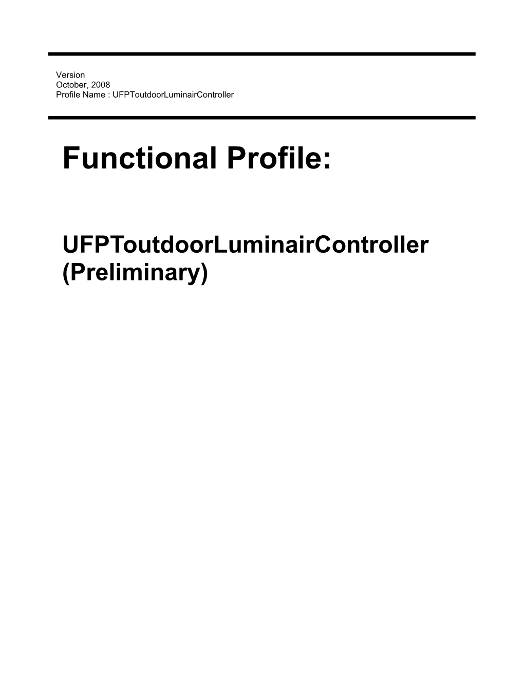 Functional Profile