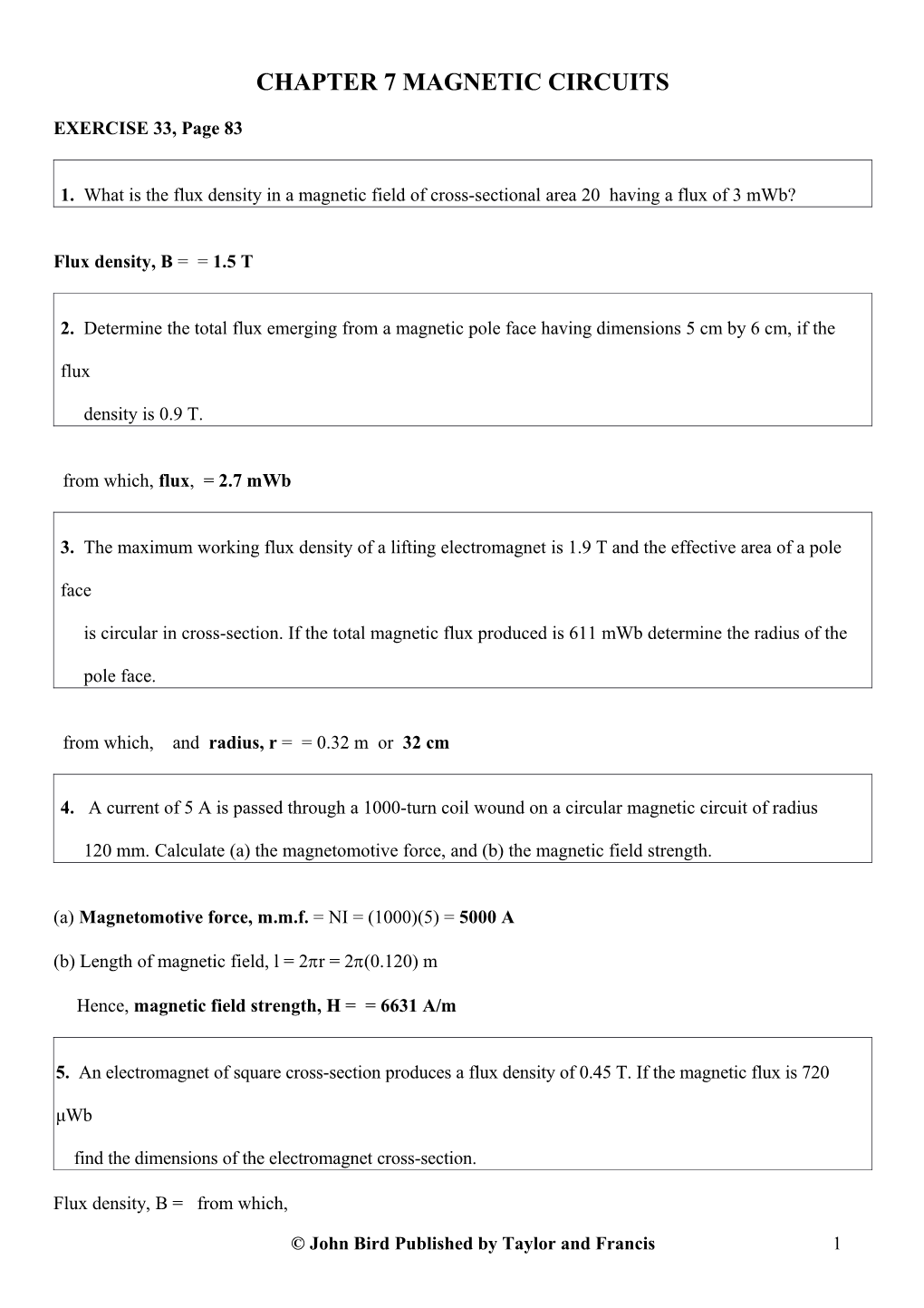 Chapter 7 Magnetic Circuits