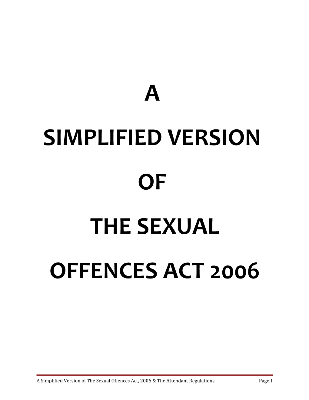 The Sexual Offences Act 2006