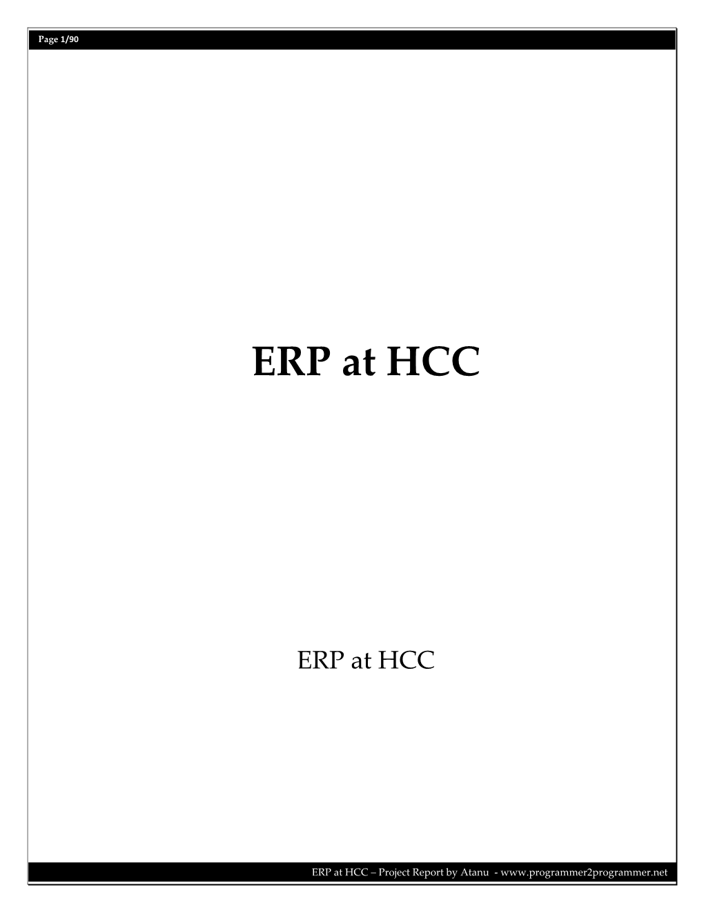 ERP at HCC