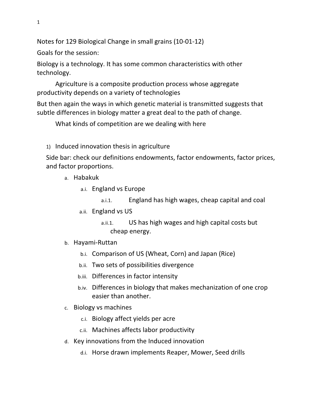 Notes for 129 Biological Change in Small Grains (10-01-12)