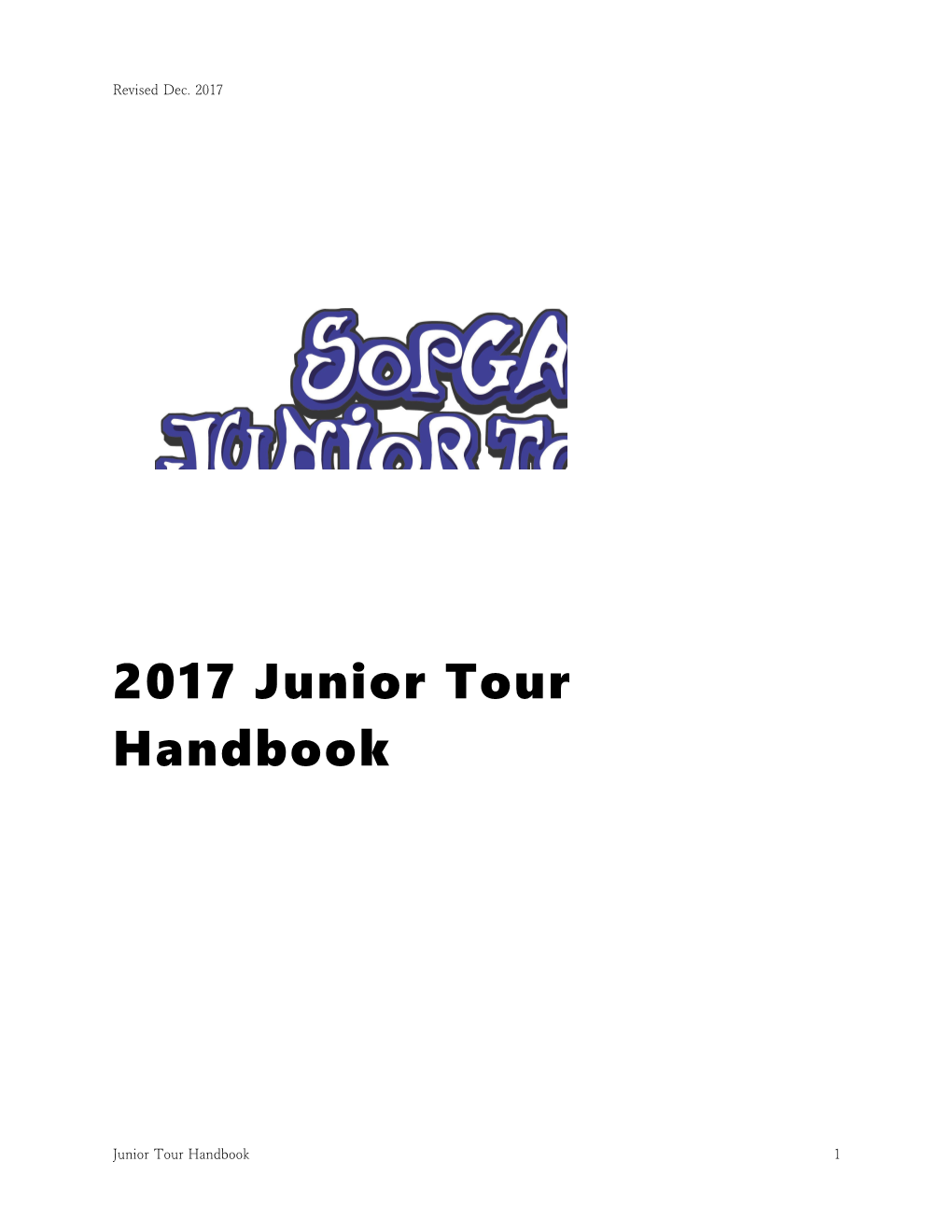 2017 Junior Tour Handbook