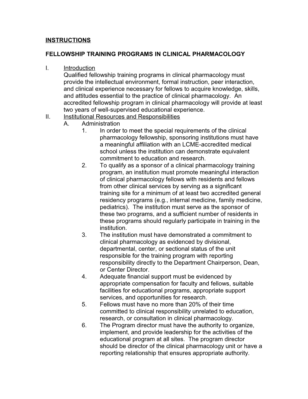 Fellowship Training Programs in Clinical Pharmacology