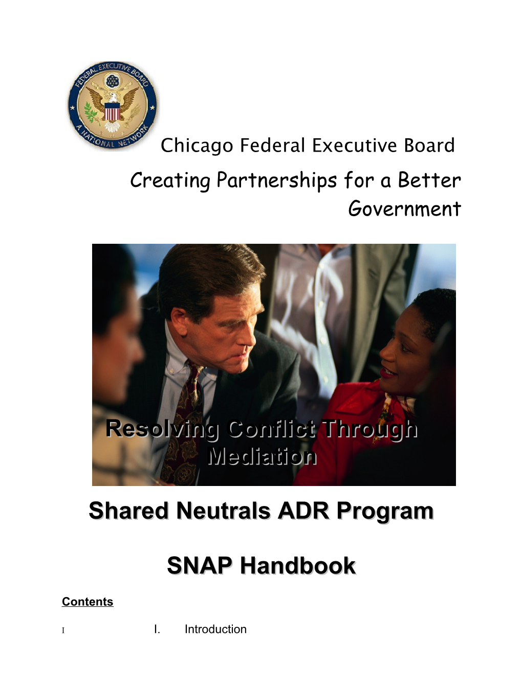 Shared Neutrals ADR Program Handbook: SNAP