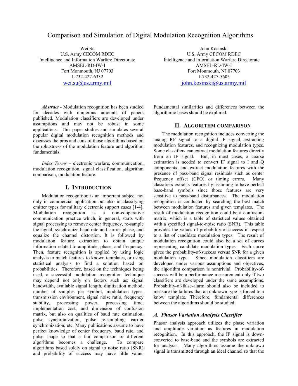 Automated Modulation Recognition Is a Rapidly Evolving Signal Analysis Area