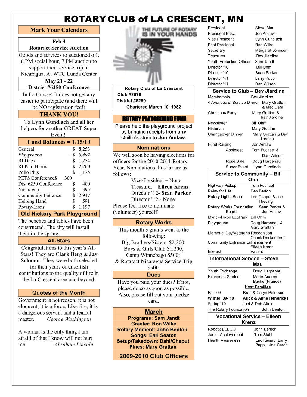 ROTARYCLUB of LA CRESCENT, MN