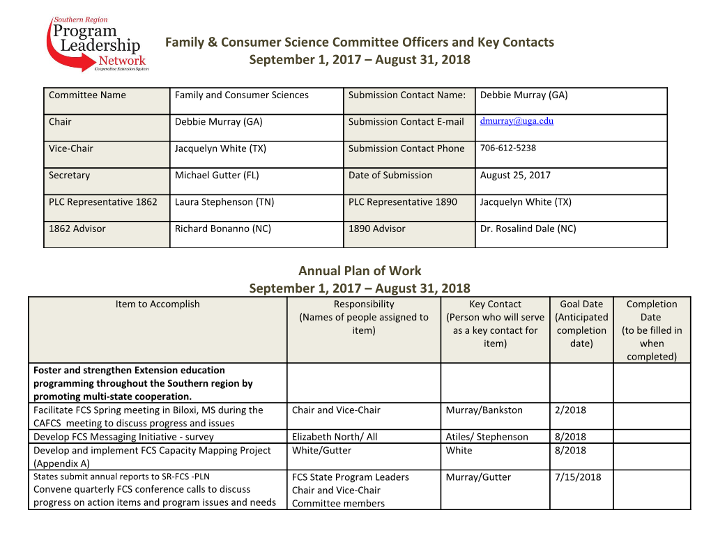 Quarterly Conference Call/Meeting Schedule: (Dates/Times Please Indicate Time Zone)