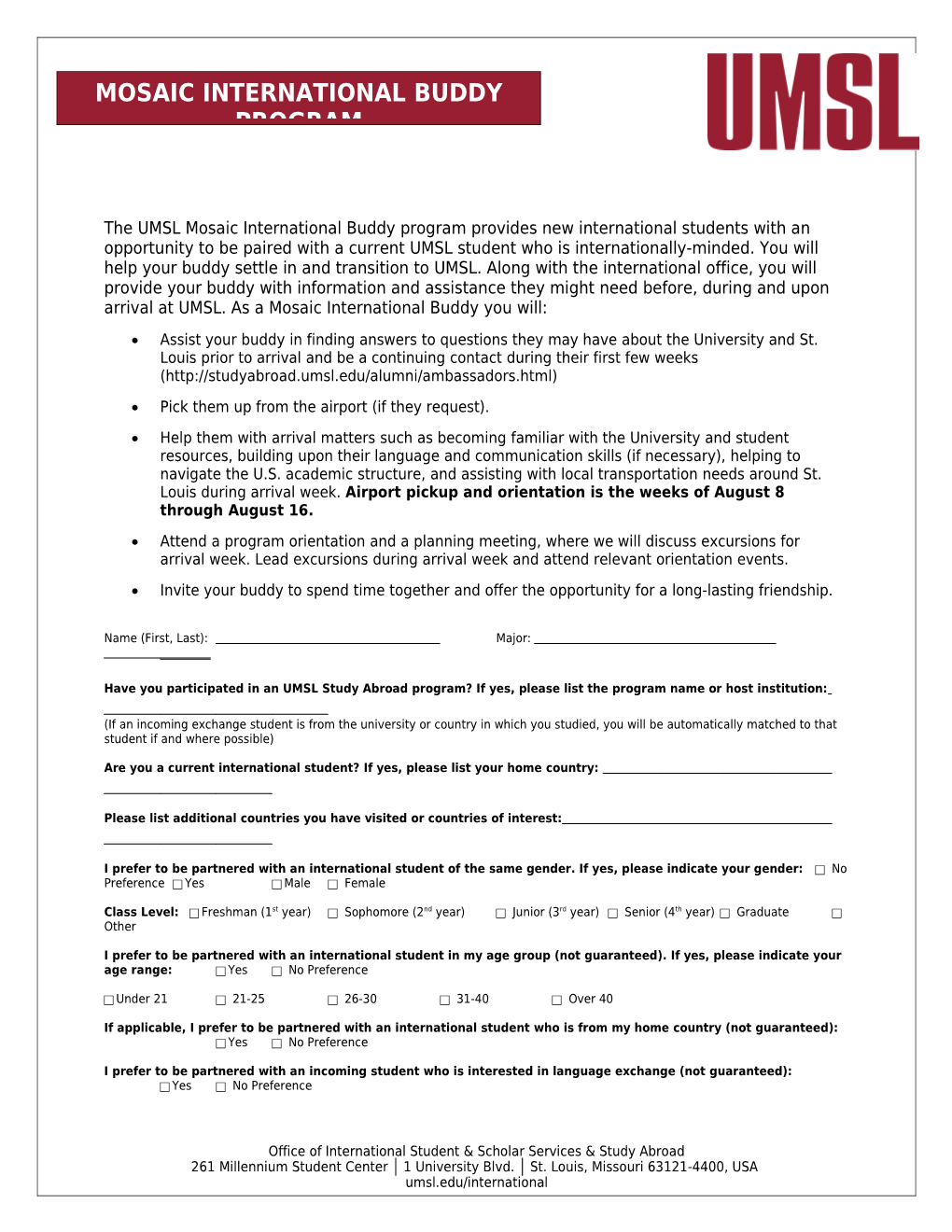 Office of International Student & Scholar Services