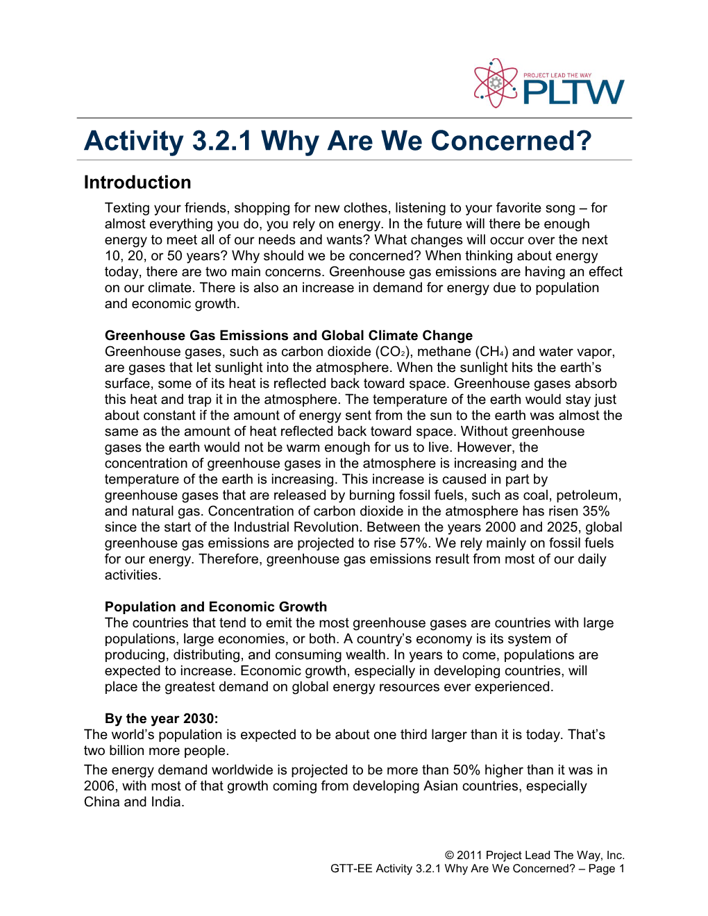 Activity 3.2.1 Why Are We Concerned?