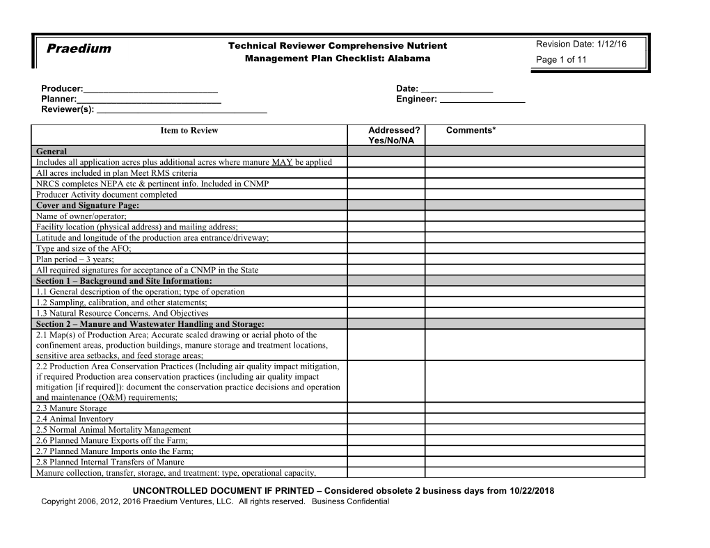 This Document Present S EMS, LLC S Standard Operating (SOP) for the Form a Procedure For