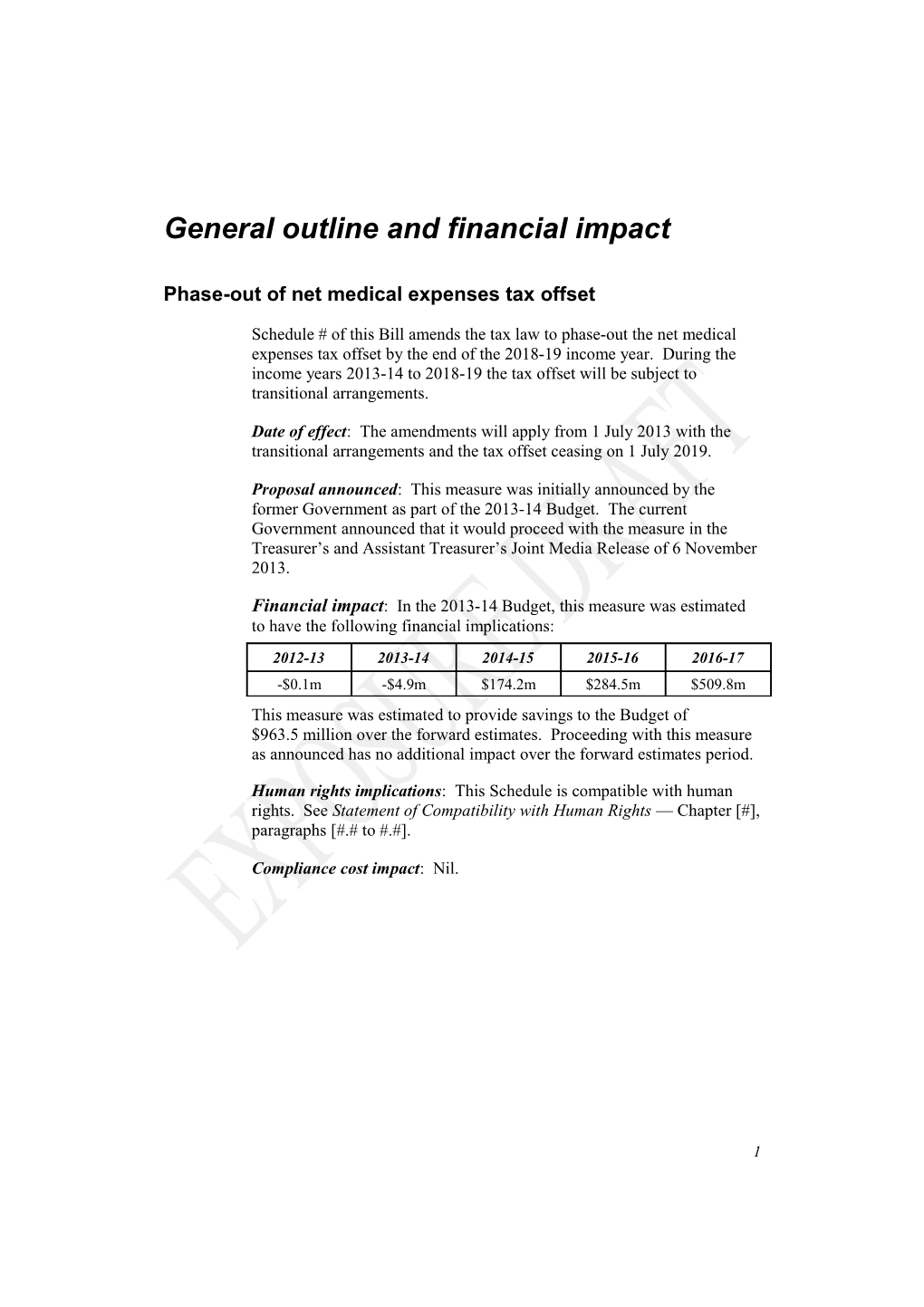 Phase-Out of Net Medical Expenses Tax Offset