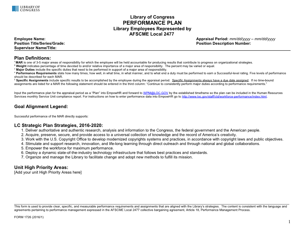 Critical Element #1: Performance Management Program Development & Oversight (40%)