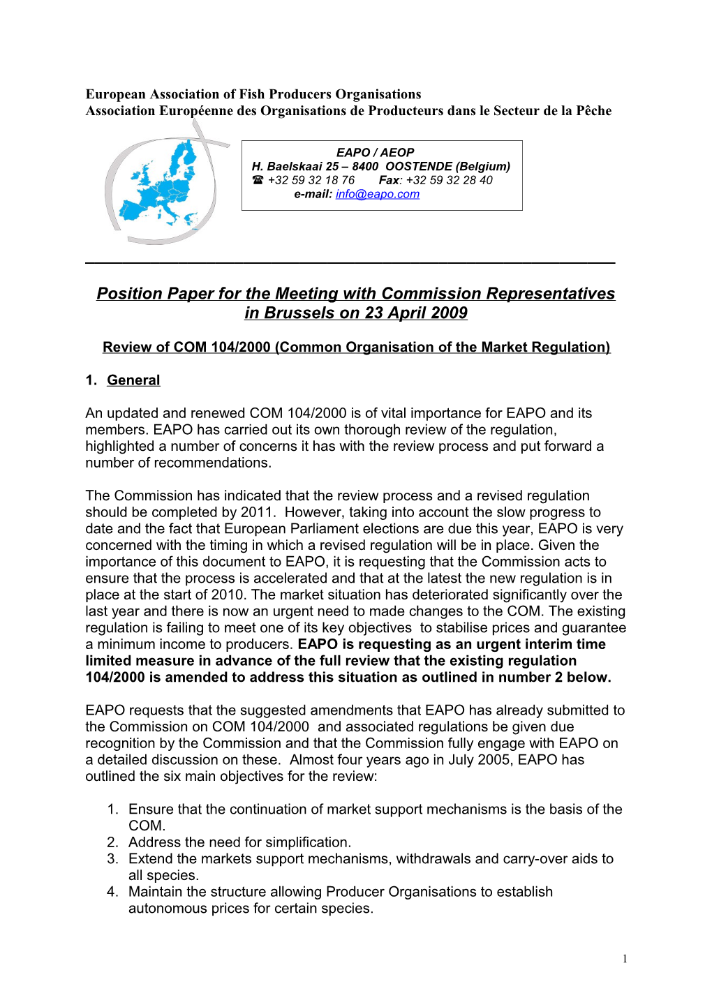 European Association of Fish Producers Organisations