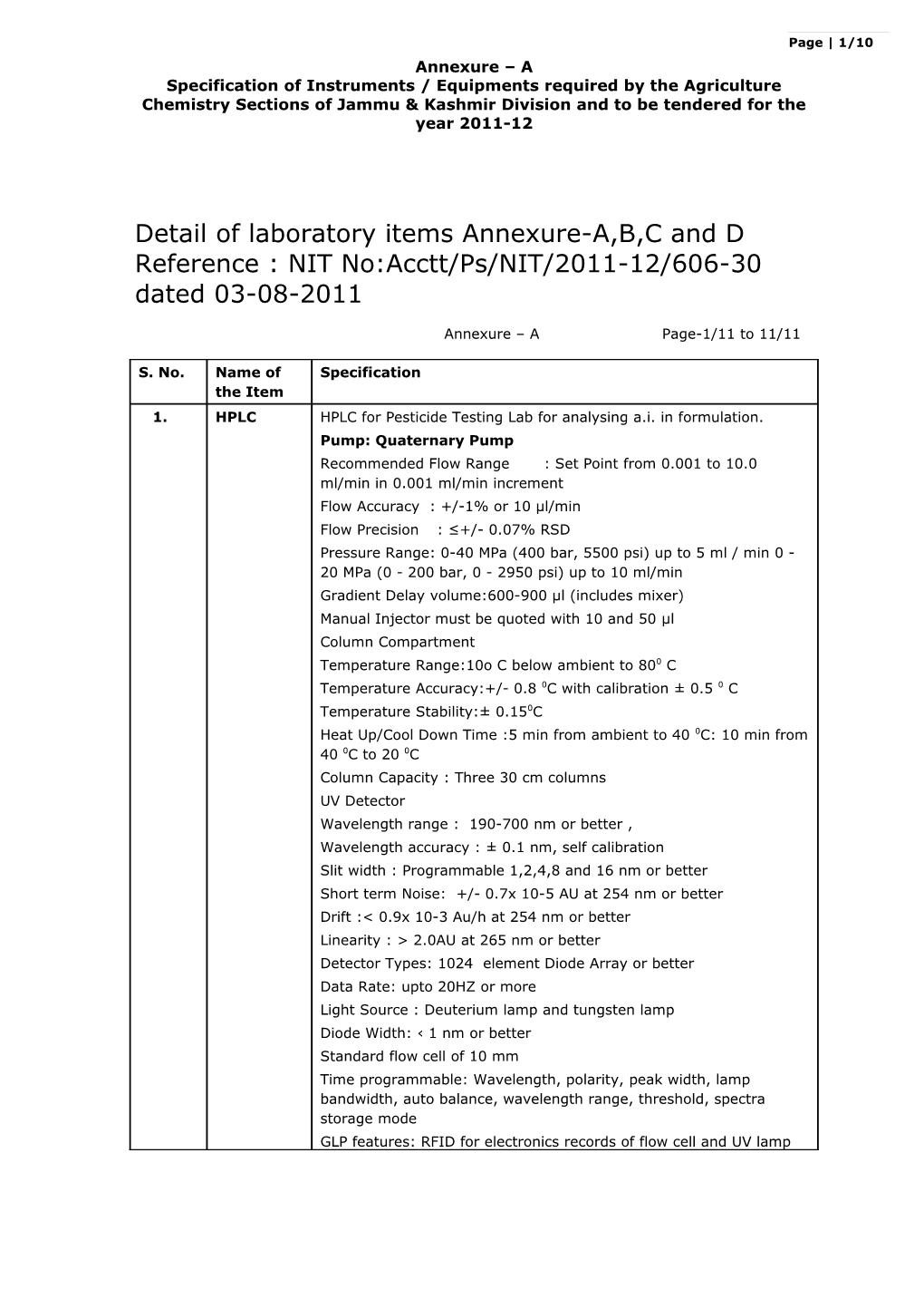 Annexure a Page-1/11 to 11/11