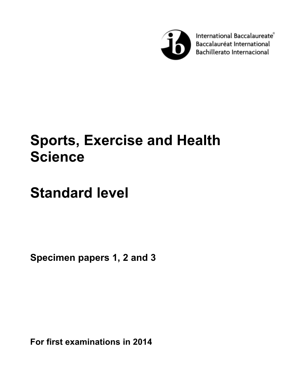 Sports,Exercise and Healthscience