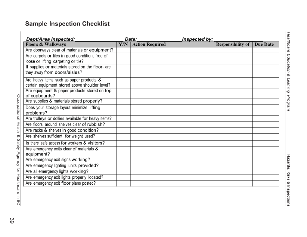 Sampleinspection Checklist