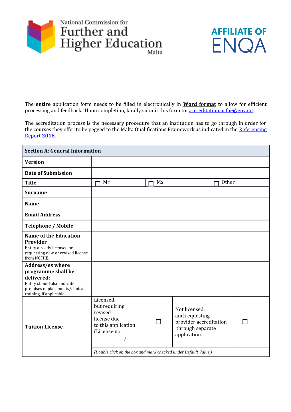 Programme Accreditation Application Form Updated