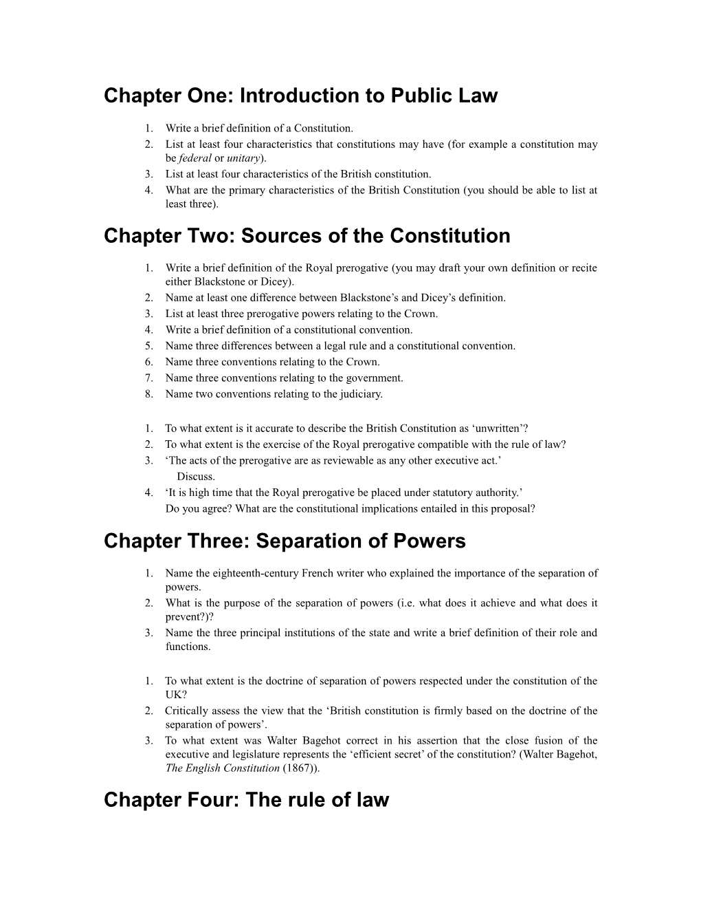 Chapter One: Introduction to Public Law