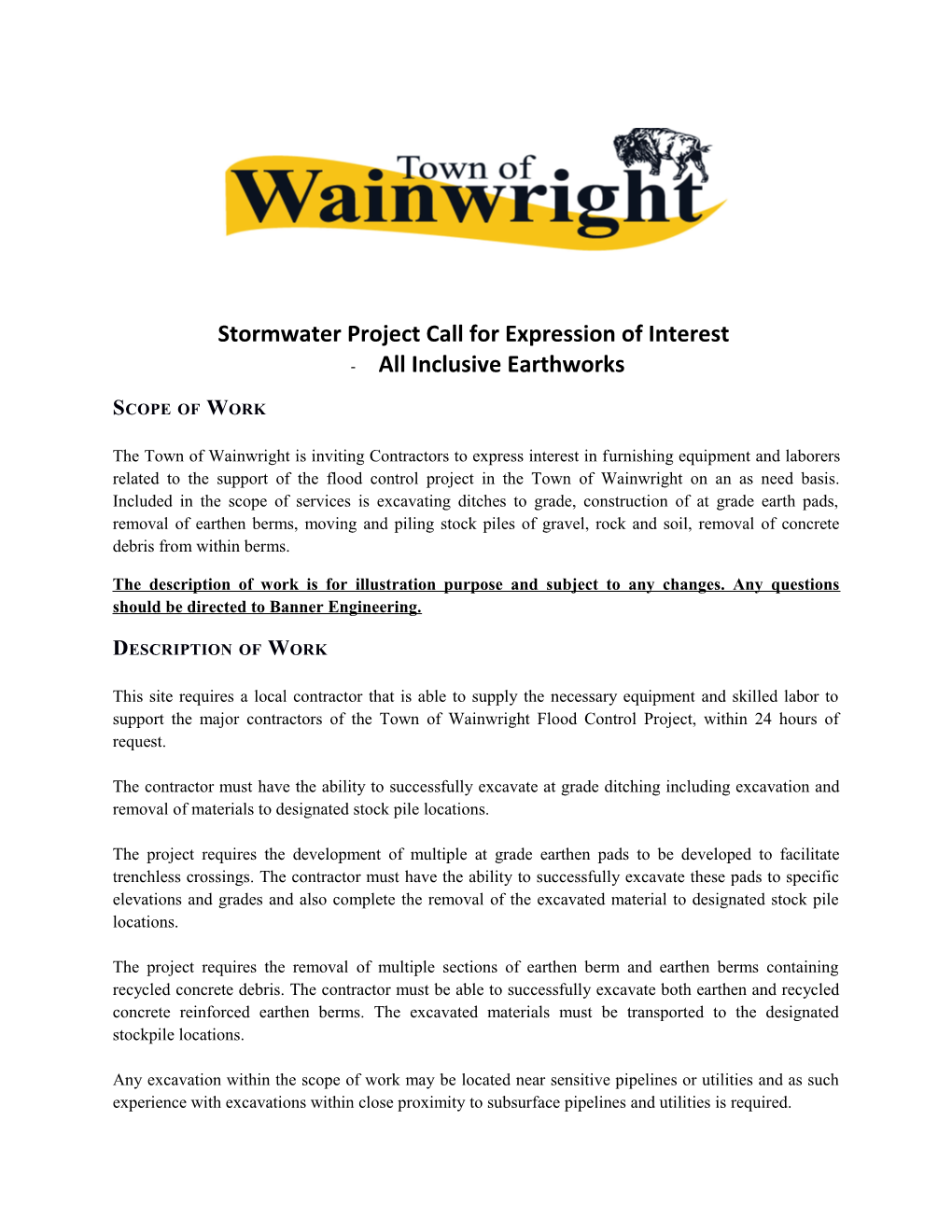Stormwaterproject Call for Expression of Interest