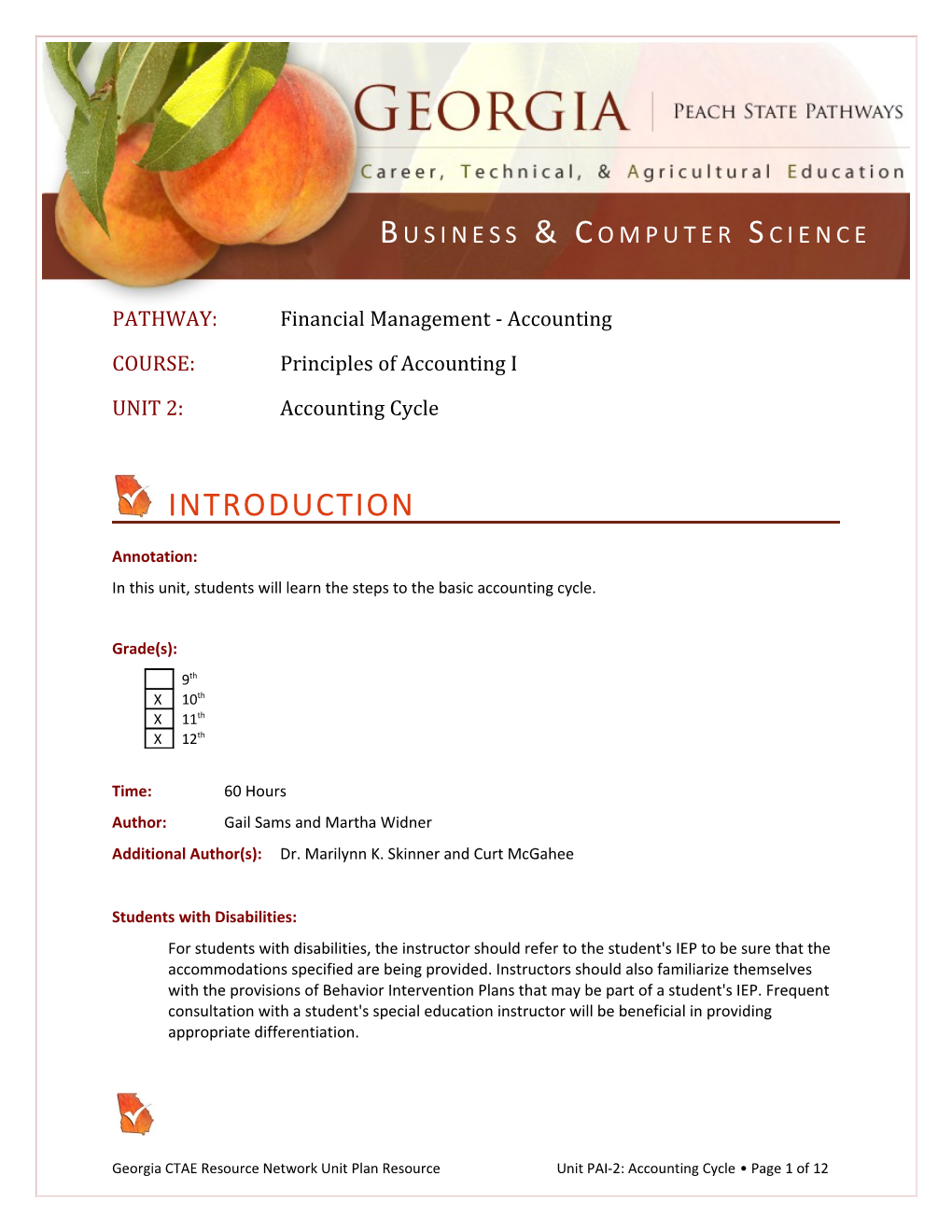 PATHWAY: Financial Management - Accounting