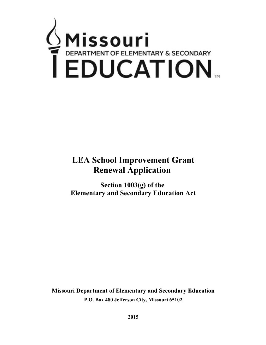 LEA School Improvement Grant