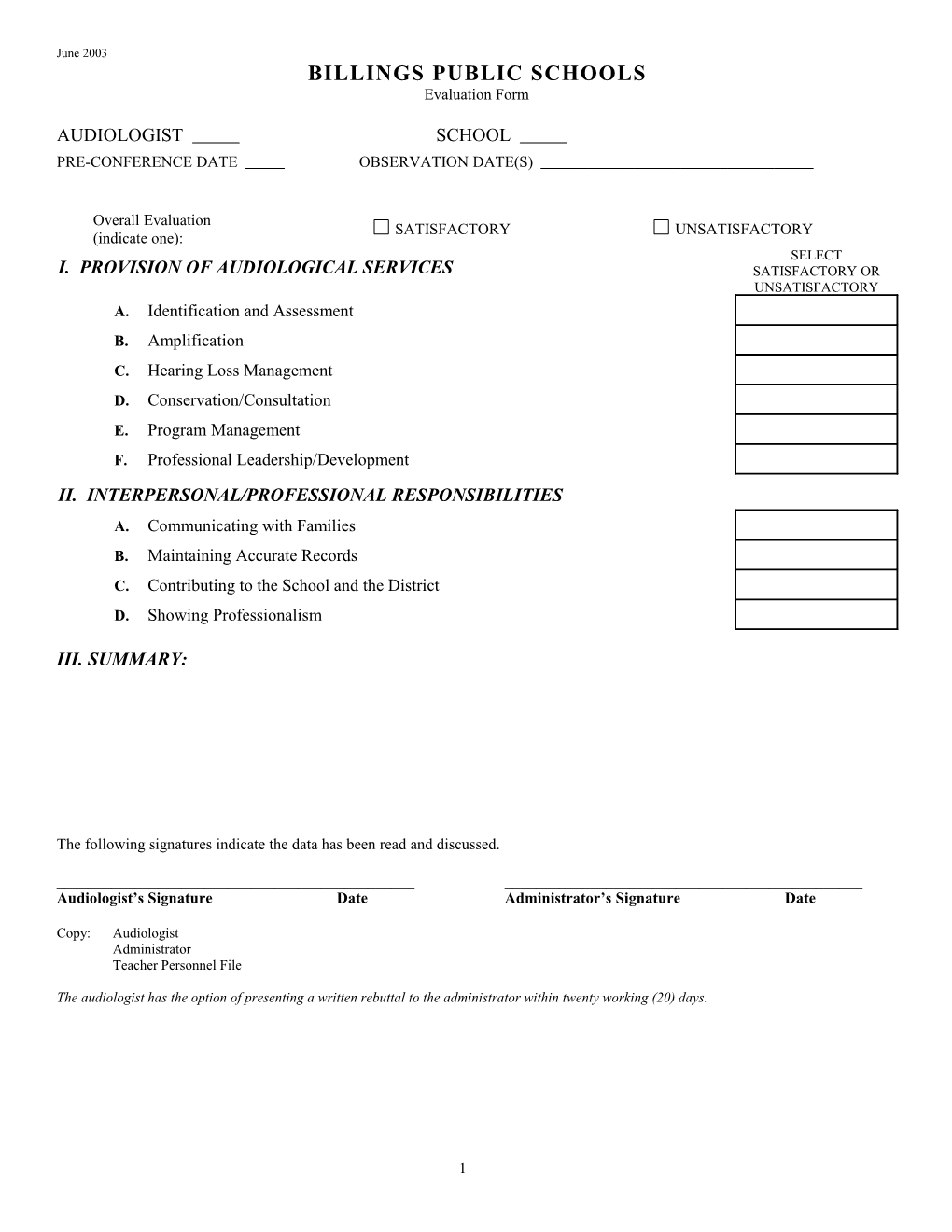 Teacher Evaluation Forms