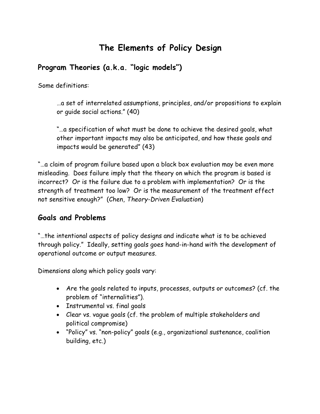 The Elements of Policy Design