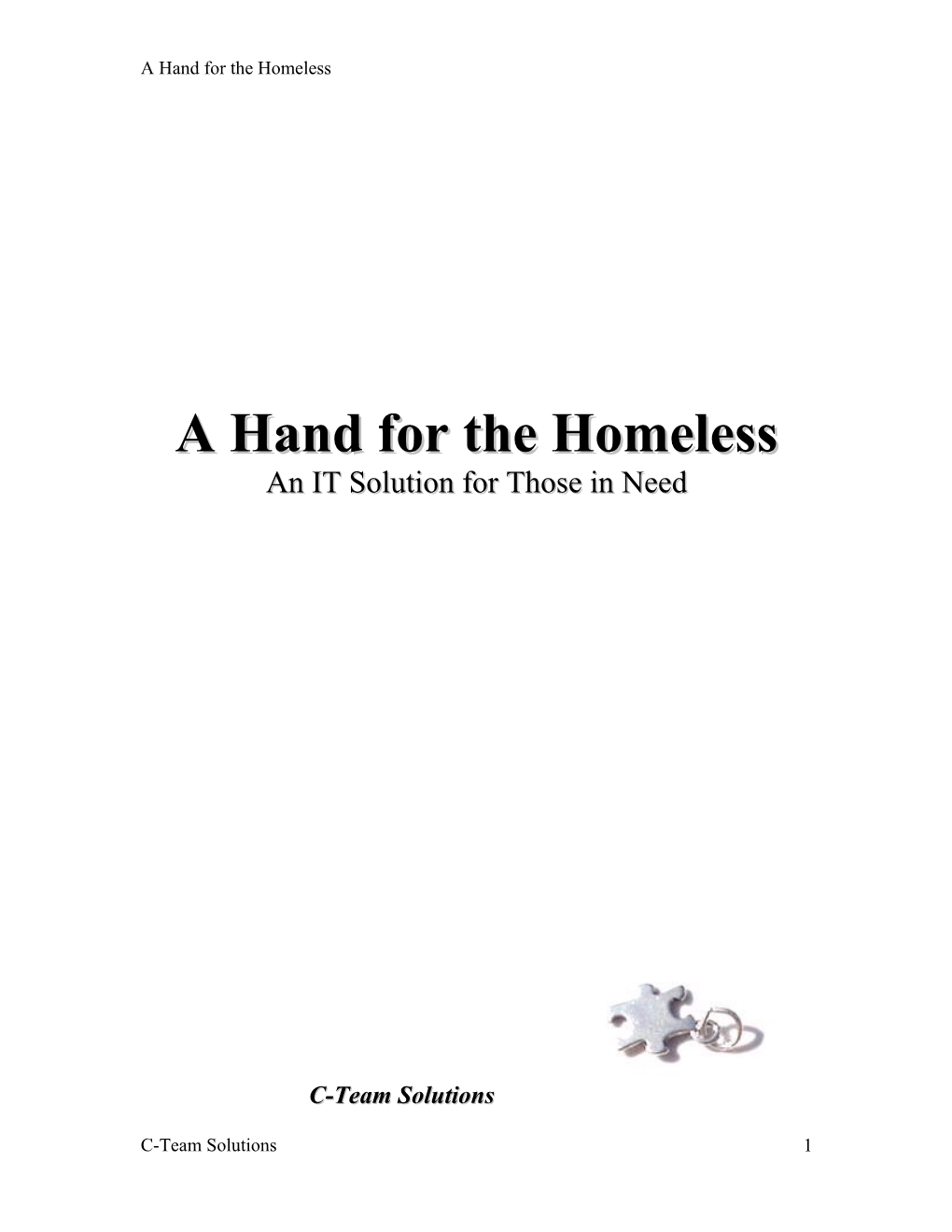 A Hand for the Homeless