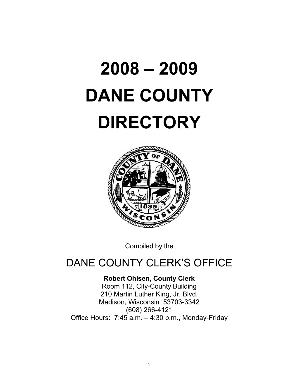 Dane County Clerk S Office