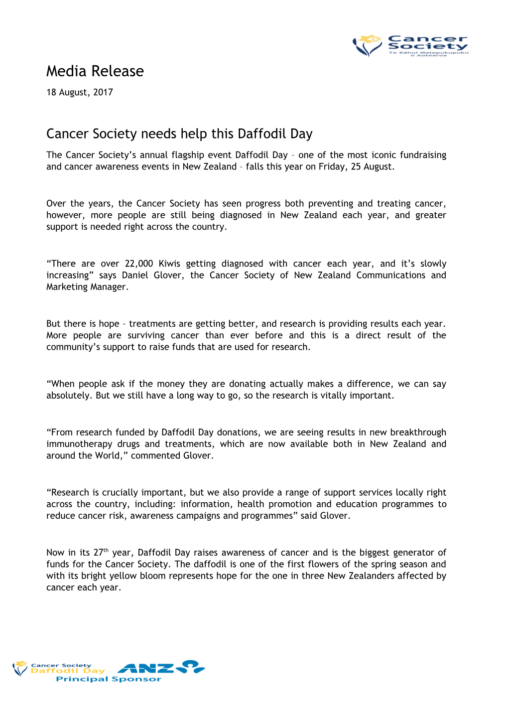 Cancer Society Needs Help This Daffodil Day