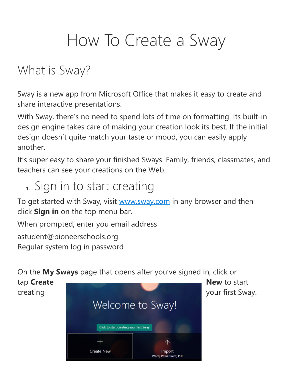 How to Create a Sway