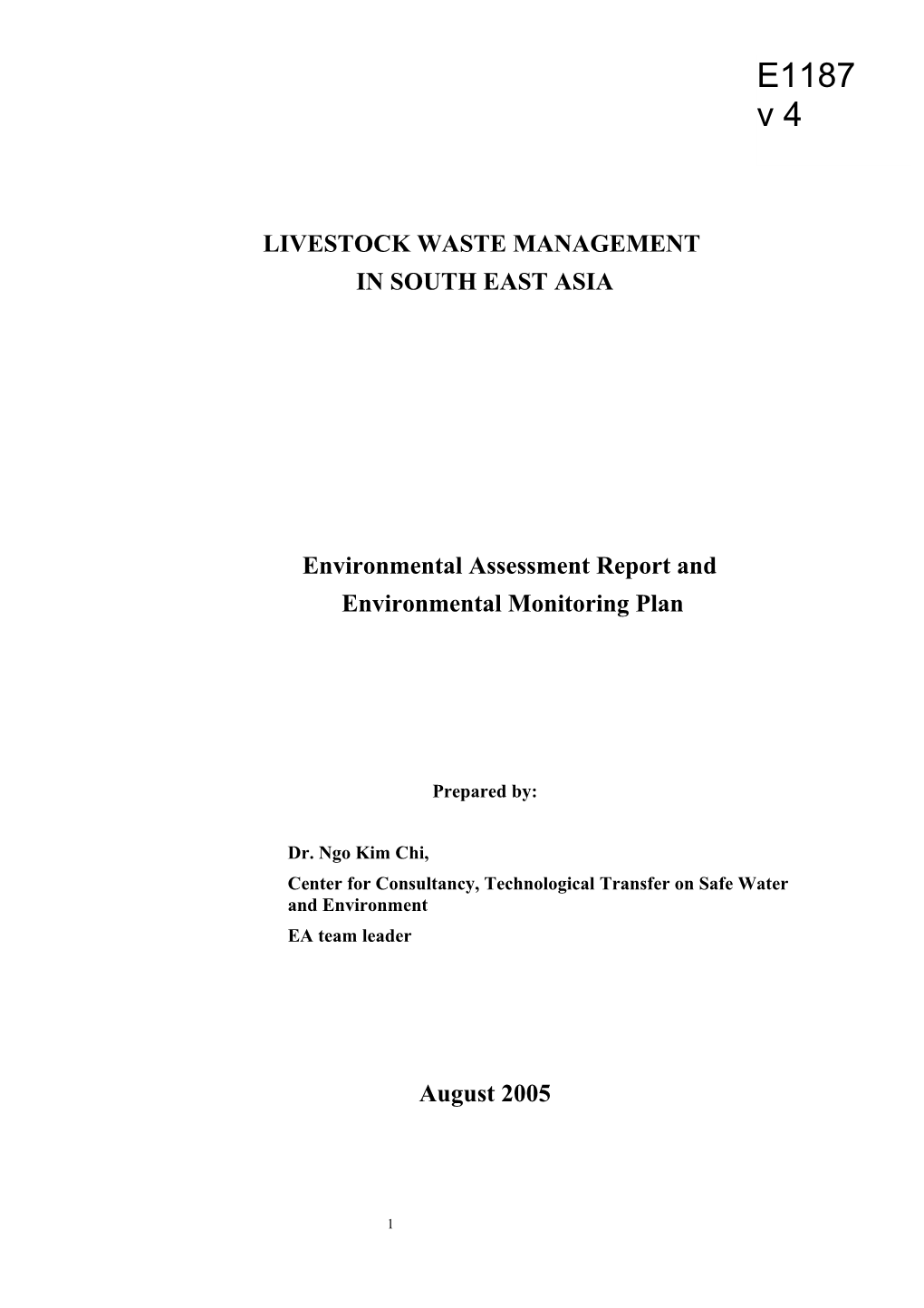 Livestock Waste Management