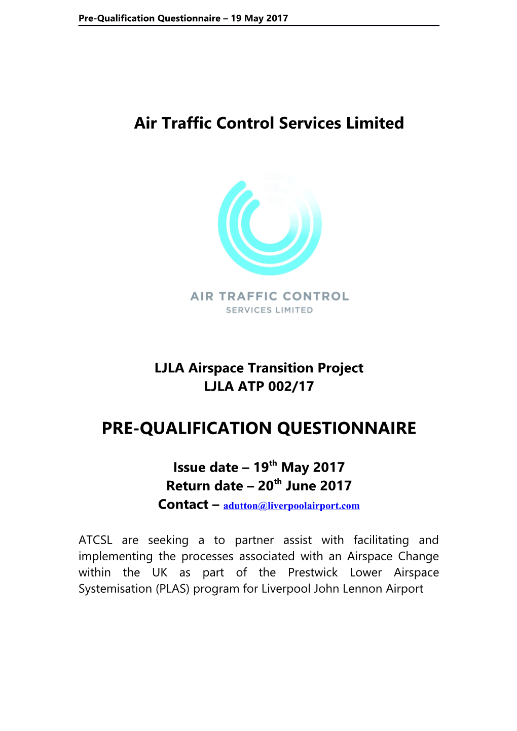 Air Traffic Control Services Limited