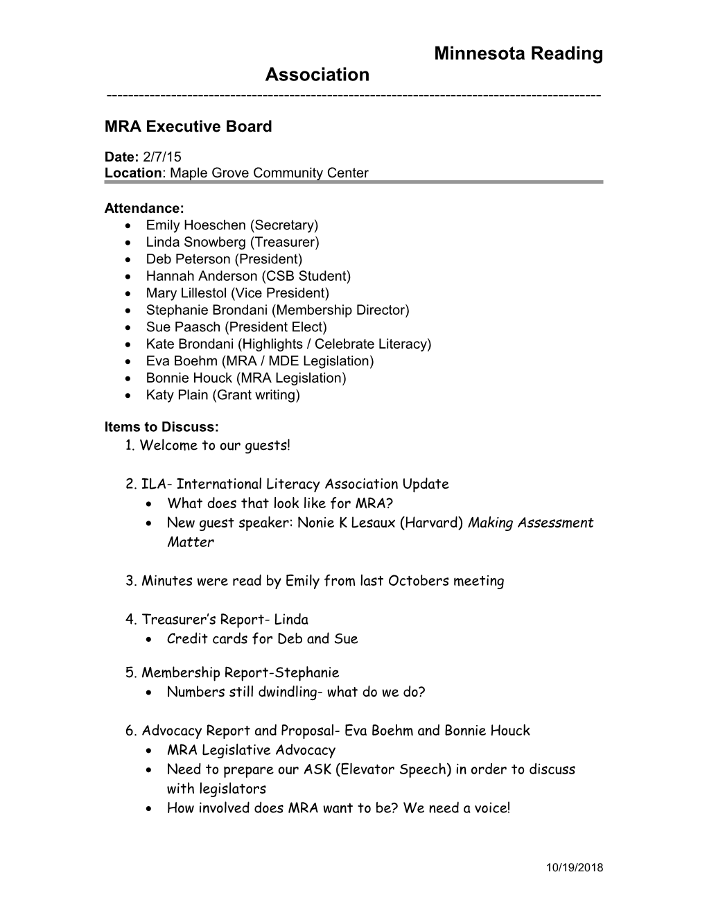 Meeting Minutes Template 1 Basic