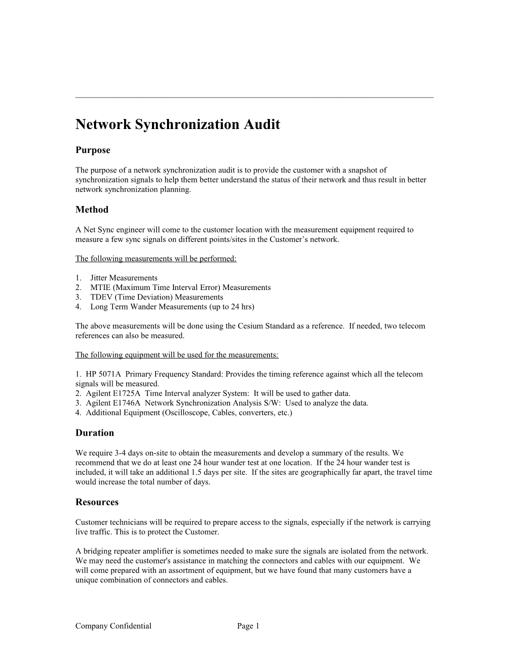 HP Synchronization Audit