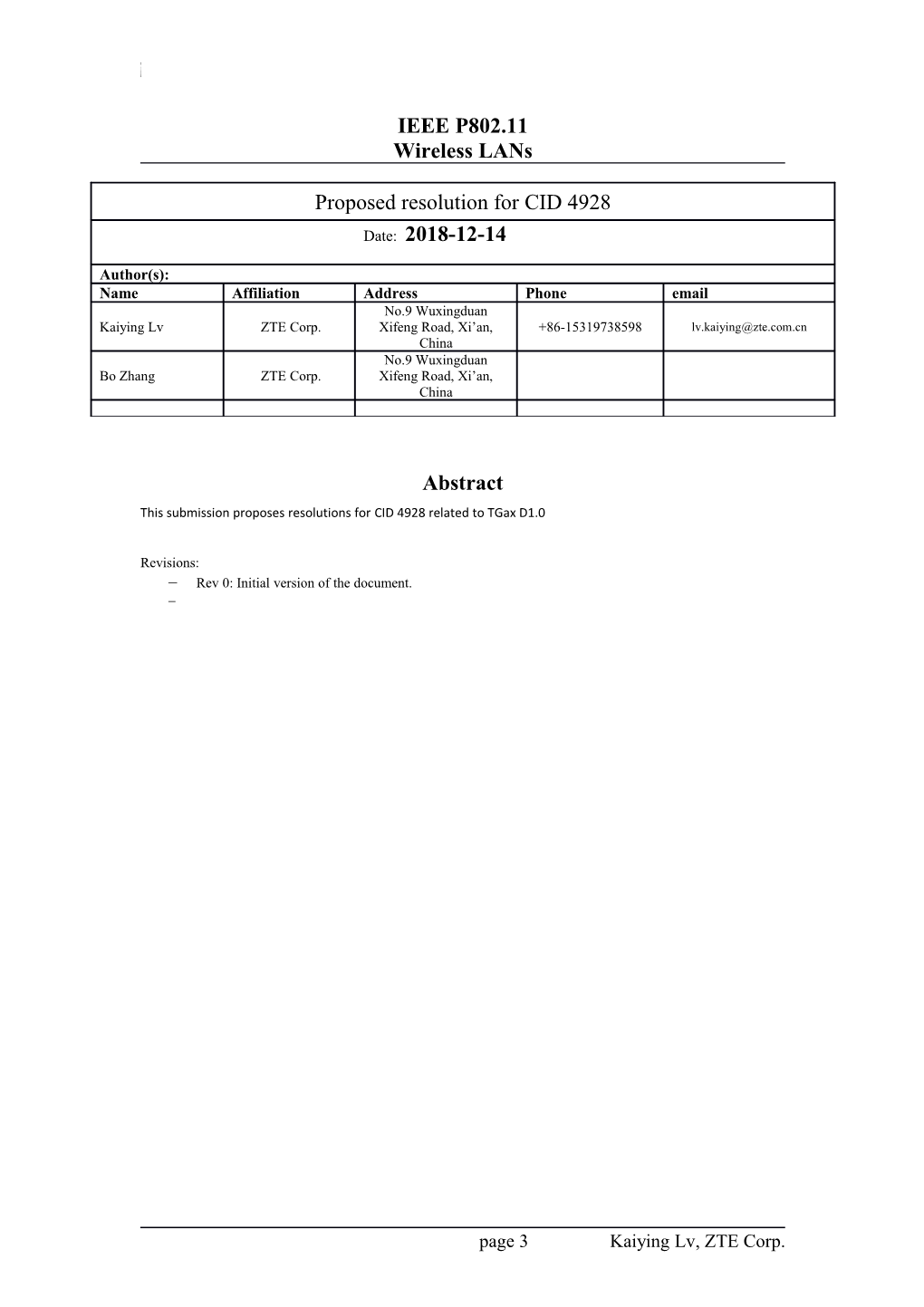 This Submission Proposesresolutions for CID 4928 Related to Tgax D1.0