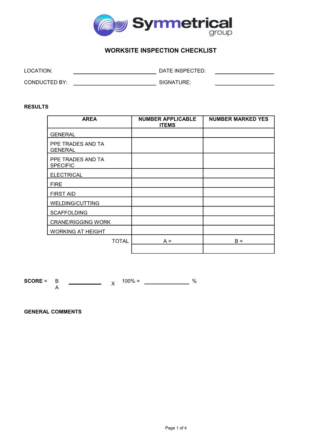 Workplace Safty Audit System