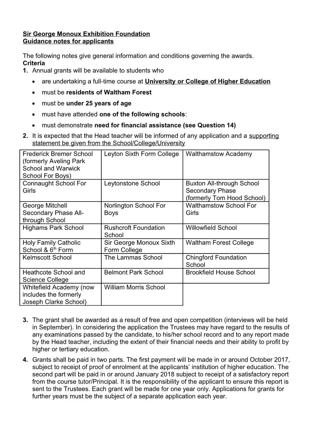 Education Charities - SGM Guidance