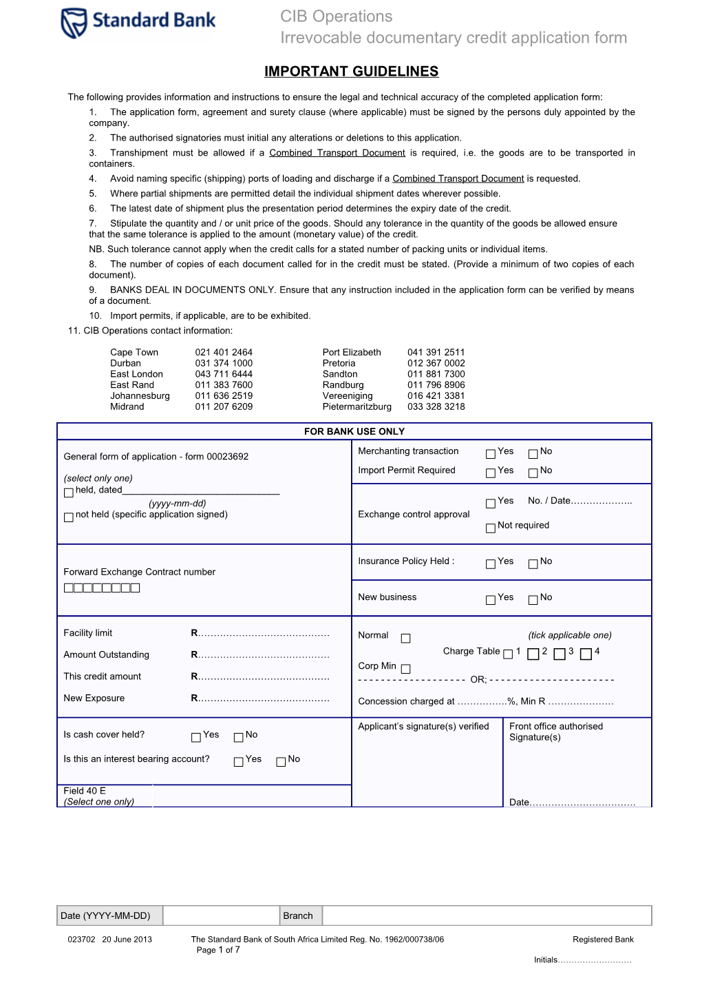 SCMB LC Form