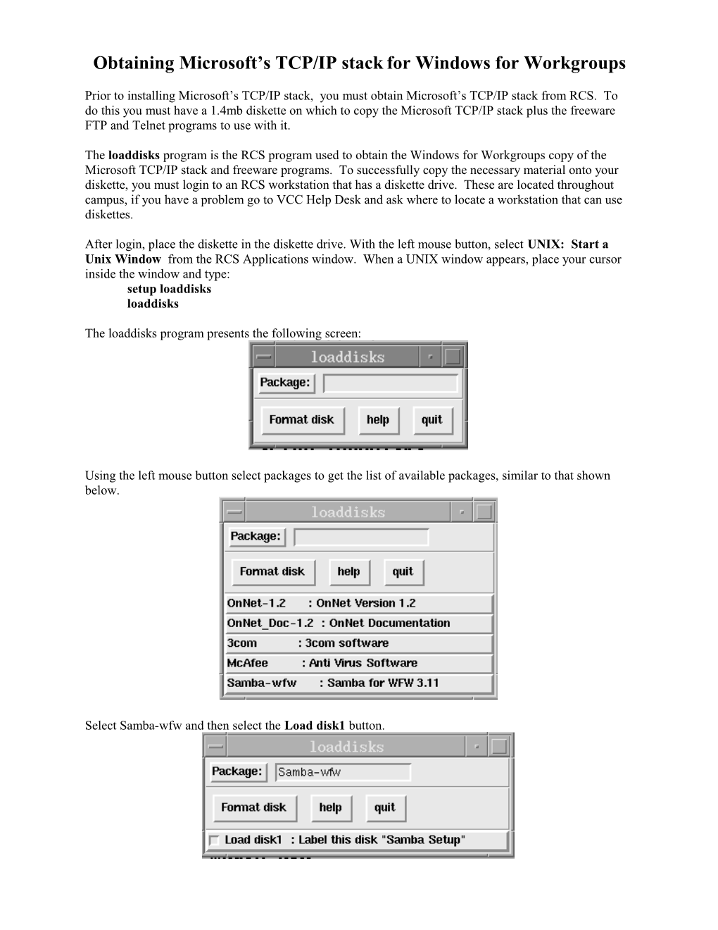 Obtaining Microsoft S TCP/IP Stackfor Windows for Workgroups