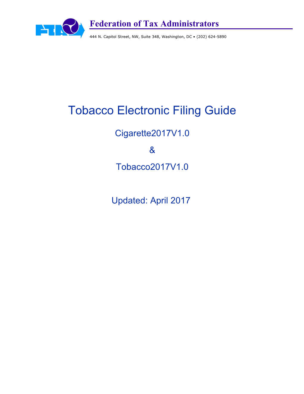 Tobacco Electronic Filing Guide