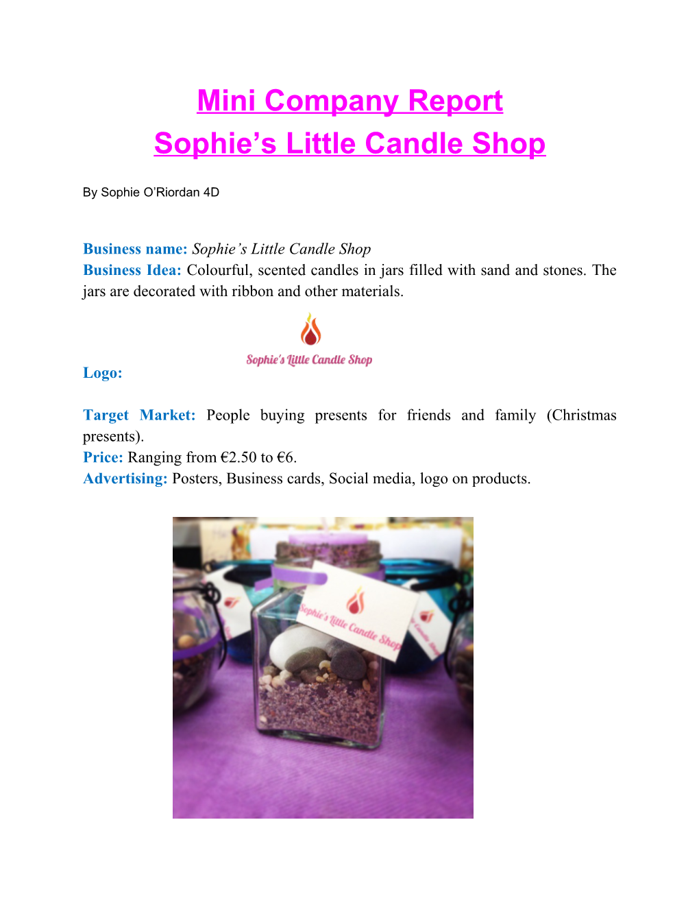 Sophie S Little Candle Shop