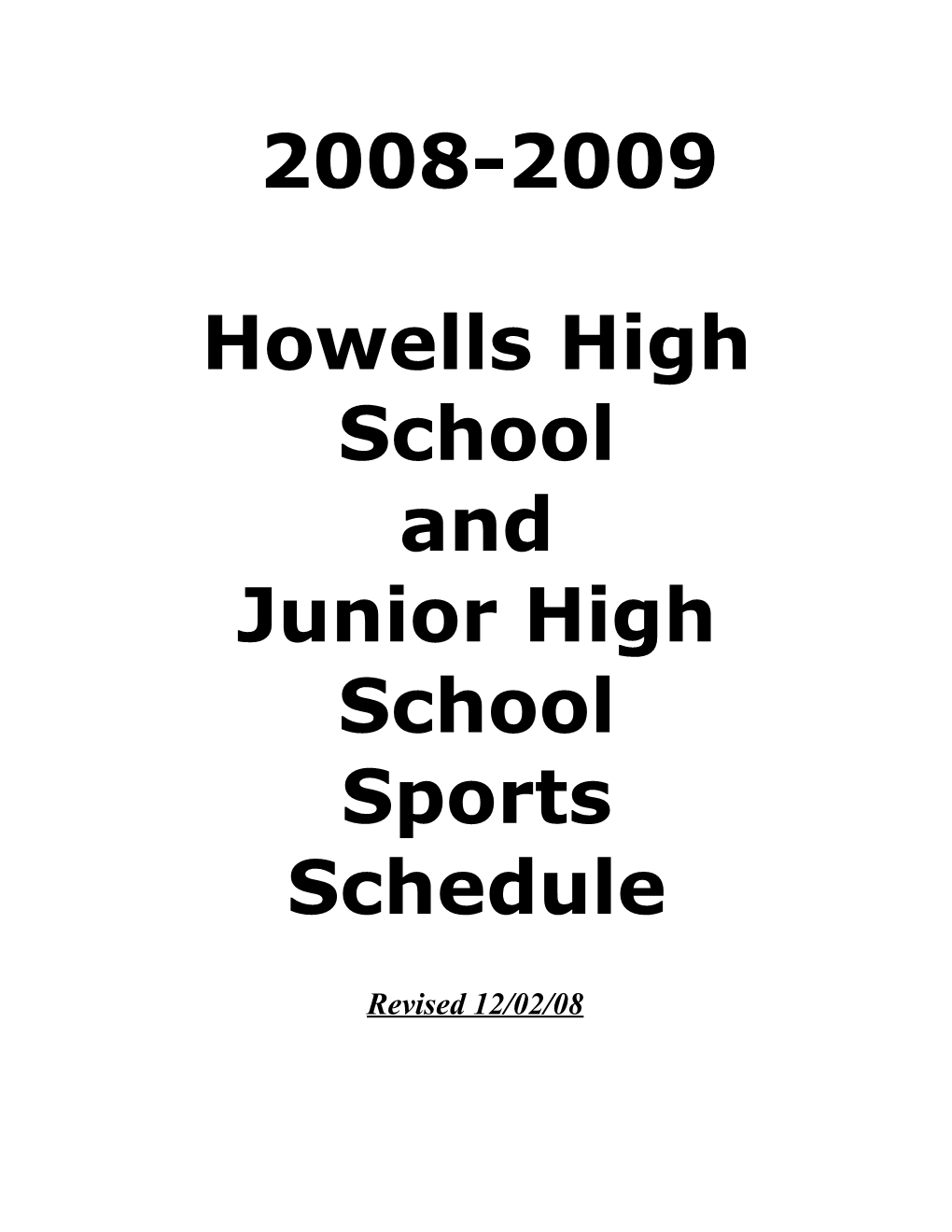 Howells High School