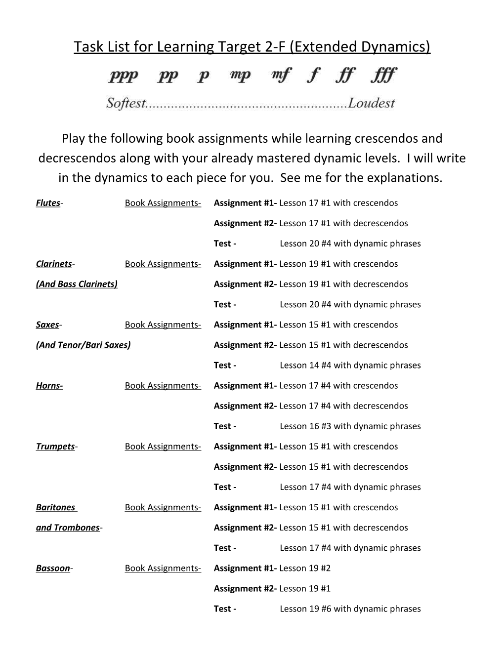 Task List for Learning Target 2-F (Extendeddynamics)